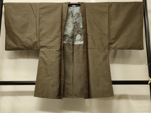 平和屋着物＃男性　本場大島紬　羽織　80亀甲　総詰め　正絹　逸品　CABG8025in