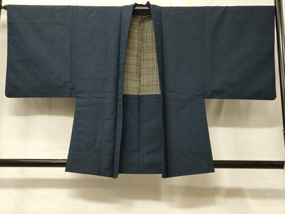 平和屋着物＃男性　羽織　紬地　霞文　正絹　逸品　CABG8026in