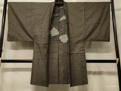 平和屋着物＃男性　本場大島紬　長羽織　絣文様　正絹　逸品　CABG8028in