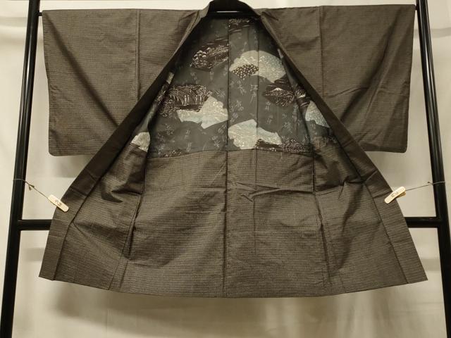 平和屋着物＃男性　本場大島紬　長羽織　絣文様　正絹　逸品　CABG8028in
