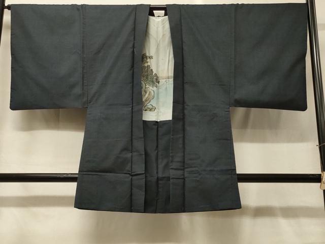 平和屋着物＃男性　本場大島紬　長羽織　100亀甲　総詰め　正絹　逸品　CABG8033in