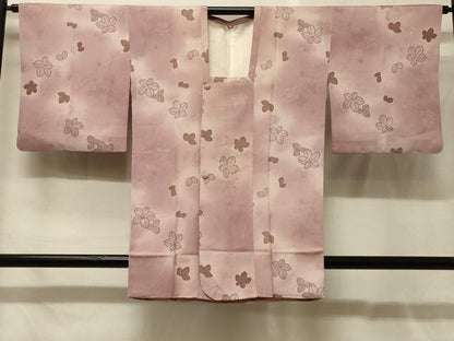 平和屋着物＃道行コート　地紋起こし　枝葉文　暈し染め　正絹　逸品　CABG8034in