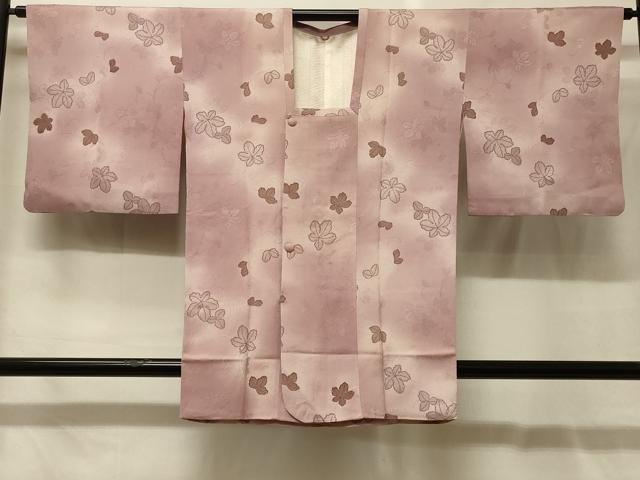 平和屋着物＃道行コート　地紋起こし　枝葉文　暈し染め　正絹　逸品　CABG8034in