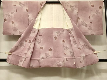 平和屋着物＃道行コート　地紋起こし　枝葉文　暈し染め　正絹　逸品　CABG8034in
