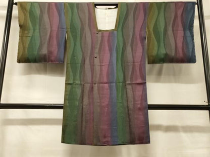 平和屋着物＃道行コート　変わり間道　暈し染め　ロング丈　正絹　逸品　未使用　CABG8049in