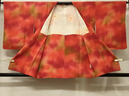 平和屋着物＃道行コート　松葉地紋　暈し染め　正絹　逸品　未使用　CABG8053in