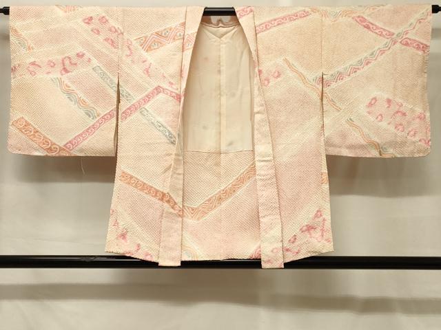 平和屋着物＃羽織　総絞り　幾何学文様　正絹　逸品　未使用　CABG8058in