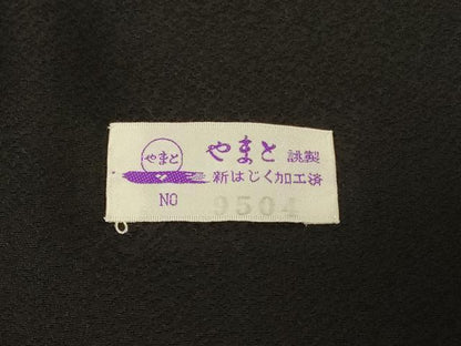 平和屋着物＃道行コート　リバーシブル　変わり間道　暈し染め　黒地　やまと誂製　正絹　逸品　CABG8062in