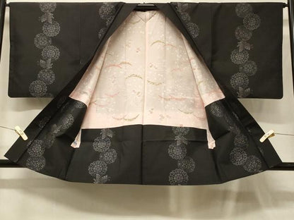平和屋着物＃本場大島紬　羽織　正倉院花蝶間道　ほていや扱い　正絹　逸品　CABG8063in