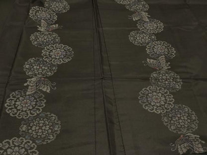 平和屋着物＃本場大島紬　羽織　正倉院花蝶間道　ほていや扱い　正絹　逸品　CABG8063in