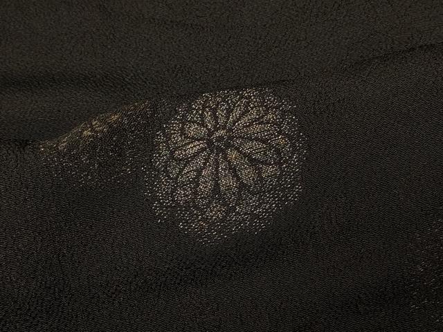 平和屋着物＃羽織　寿光織　渡り橋舞花文　黒地　金銀糸　正絹　逸品　CABG8066in