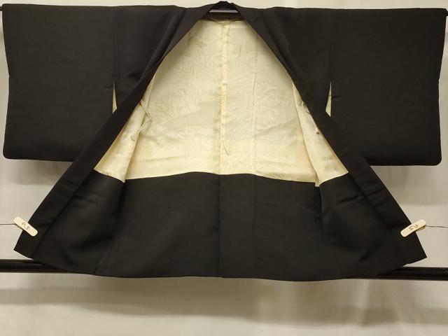 平和屋着物＃羽織　風景文　黒地　金銀彩　正絹　逸品　CABG8068in