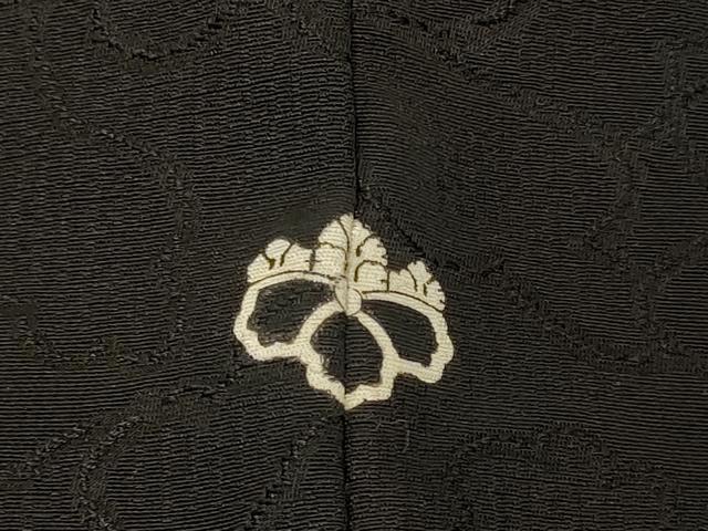 平和屋着物＃羽織　花づくし地紋　黒地　正絹　逸品　未使用　CABG8070in