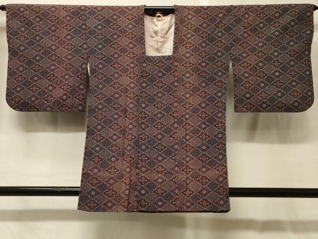 平和屋着物＃道行コート　吉祥花菱文　正絹　逸品　CABG8073in