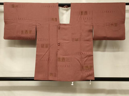 平和屋着物＃道行コート　草花文　金彩　正絹　逸品　CABG8078in