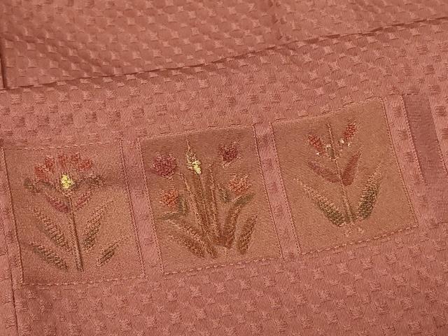 平和屋着物＃道行コート　草花文　金彩　正絹　逸品　CABG8078in