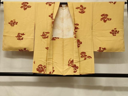 平和屋着物＃羽織　型染め　草花文　暈し染め　正絹　逸品　未使用　CABG8084in