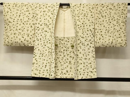 平和屋着物＃羽織　枝花文　正絹　逸品　CABG8096in