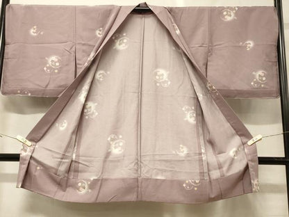 平和屋着物＃長羽織　単衣　雪輪花文　ほたる暈し　正絹　逸品　未使用　CABG8104in
