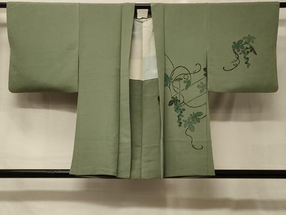 平和屋着物＃羽織　葡萄蔦の葉文　金彩　正絹　逸品　CABG8112in