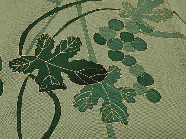 平和屋着物＃羽織　葡萄蔦の葉文　金彩　正絹　逸品　CABG8112in