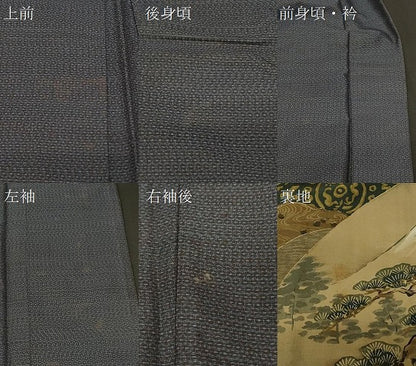 平和屋着物＃男性　本場大島紬　長羽織　80亀甲　総詰め　正絹　逸品　CABG8113in