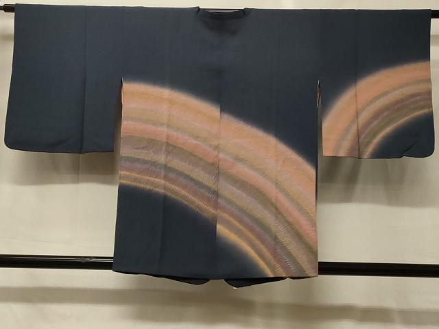 平和屋着物＃道行コート　絞り　霞文　暈し染め　正絹　逸品　CABG8117in