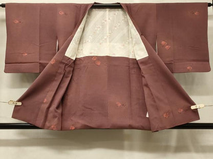 平和屋着物＃道行コート　地紋起こし　枝花文　正絹　逸品　CABG8120in