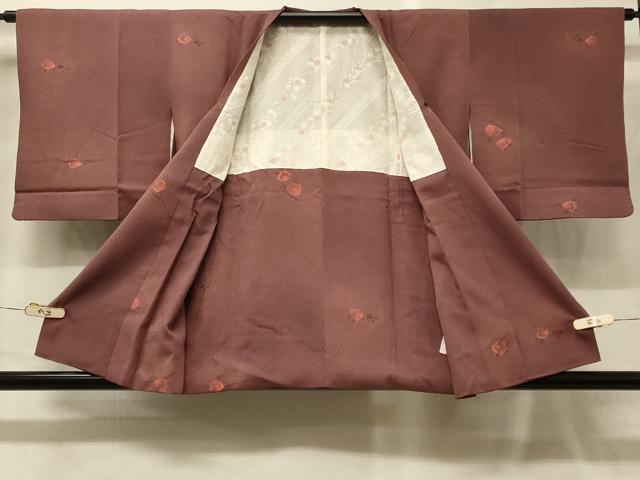 平和屋着物＃道行コート　地紋起こし　枝花文　正絹　逸品　CABG8120in