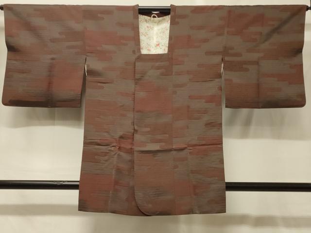 平和屋着物＃道行コート　エ霞文　正絹　逸品　CABG8121in