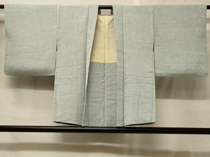 平和屋着物＃羽織　色無地　流水地紋　白花色　正絹　逸品　CABG8130in