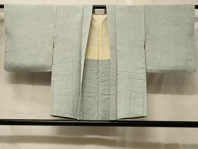 平和屋着物＃羽織　色無地　流水地紋　白花色　正絹　逸品　CABG8130in