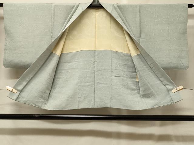 平和屋着物＃羽織　色無地　流水地紋　白花色　正絹　逸品　CABG8130in