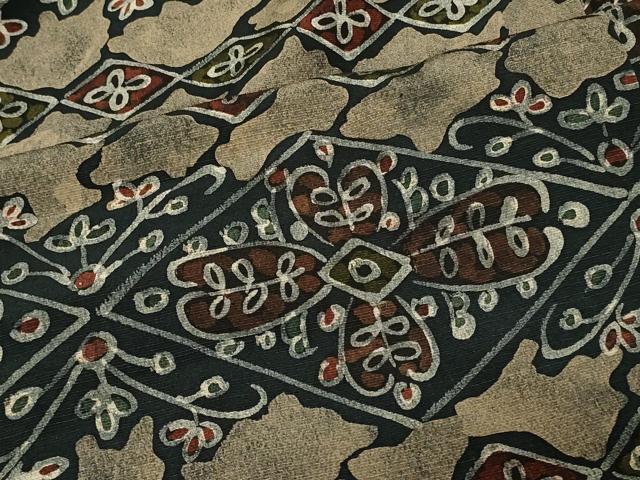平和屋着物＃羽織　ろうけつ染め　花菱文　正絹　逸品　CABG8133in
