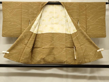 平和屋着物＃道行コート　ろうけつ染め　立波文　正絹　逸品　CABG8134in