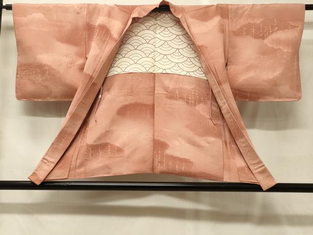平和屋着物＃羽織　地紋起こし　雲重ね樹林文　暈し染め　正絹　逸品　未使用　CABG8137in