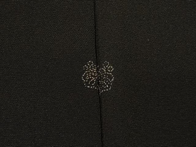 平和屋着物＃羽織　総刺繍　枝松文　黒地　金糸　正絹　逸品　CABG8142in