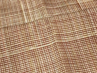 平和屋着物＃本場染大島紬　道行コート　格子柄　ロング丈　正絹　逸品　CABG8145in