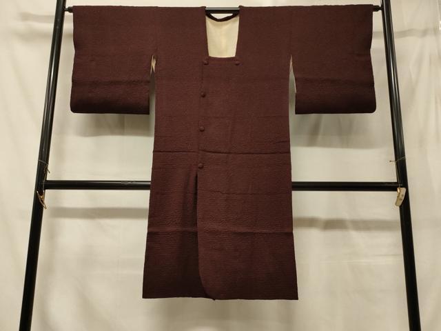 平和屋着物＃道行コート　霞文　金通し地　ロング丈　正絹　逸品　CABG8146in
