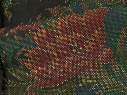 平和屋着物＃本場大島紬　羽織　7マルキ　更紗花文　正絹　逸品　未使用　CABG8147in