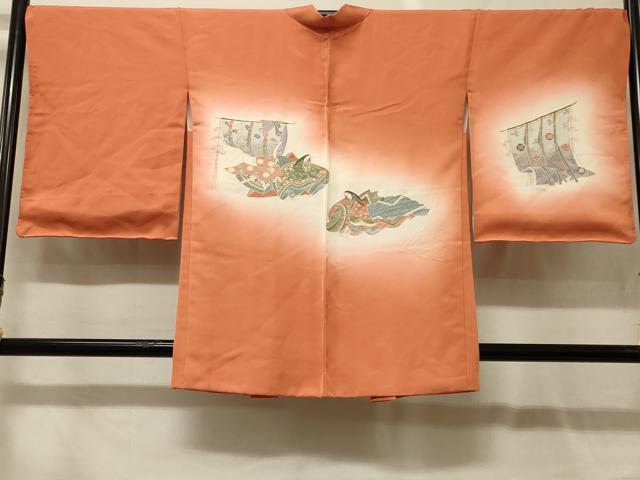 平和屋着物＃羽織　寿光織　几帳人物文　暈し染め　金糸　正絹　逸品　CABG8151in