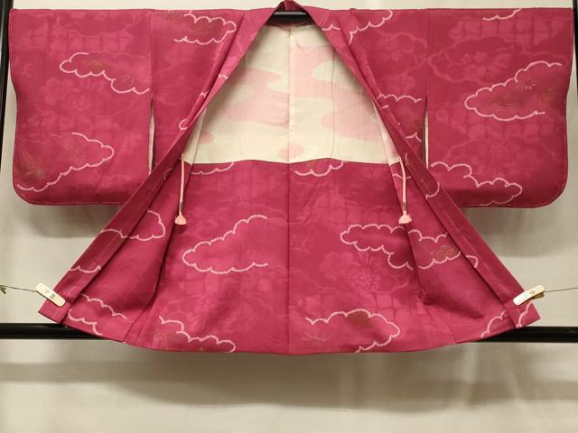 平和屋着物＃羽織　雲取り草花文　正絹　逸品　未使用　CABG8152in
