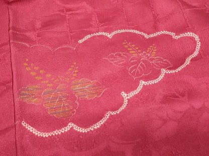 平和屋着物＃羽織　雲取り草花文　正絹　逸品　未使用　CABG8152in