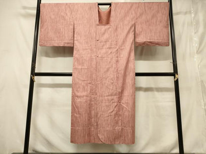 平和屋着物＃道行コート　雨コート　縞　ロング丈　正絹　逸品　CABG8154in