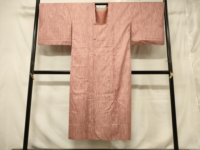 平和屋着物＃道行コート　雨コート　縞　ロング丈　正絹　逸品　CABG8154in