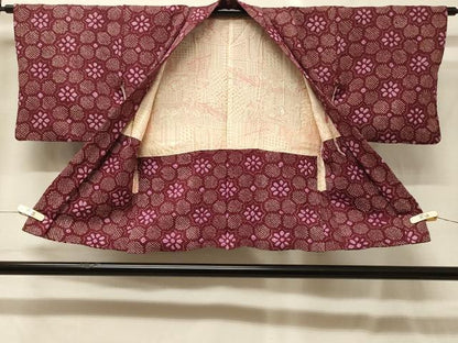 平和屋着物＃羽織　総絞り　舞花文　正絹　逸品　CABG8158in