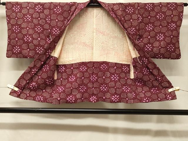 平和屋着物＃羽織　総絞り　舞花文　正絹　逸品　CABG8158in