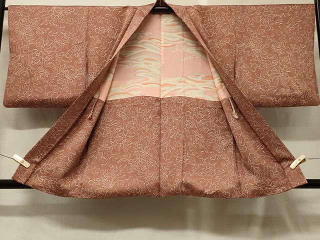平和屋着物＃羽織　草花文　正絹　逸品　CABG8168in