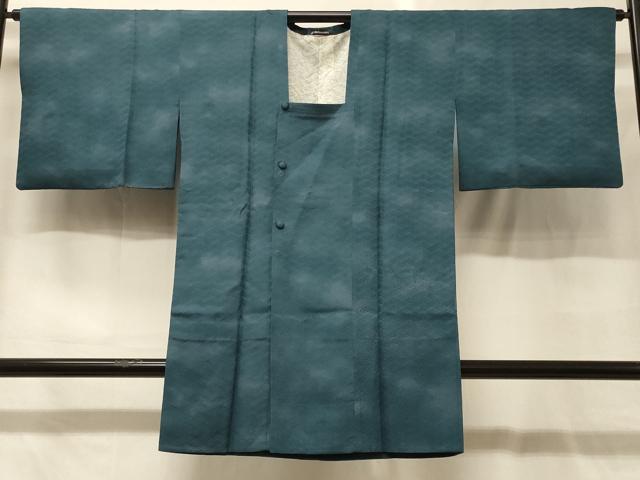 平和屋着物＃道行コート　菱地紋　暈し染め　松坂屋扱い　ロング丈　正絹　逸品　CABG8171in