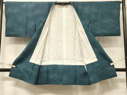 平和屋着物＃道行コート　菱地紋　暈し染め　松坂屋扱い　ロング丈　正絹　逸品　CABG8171in